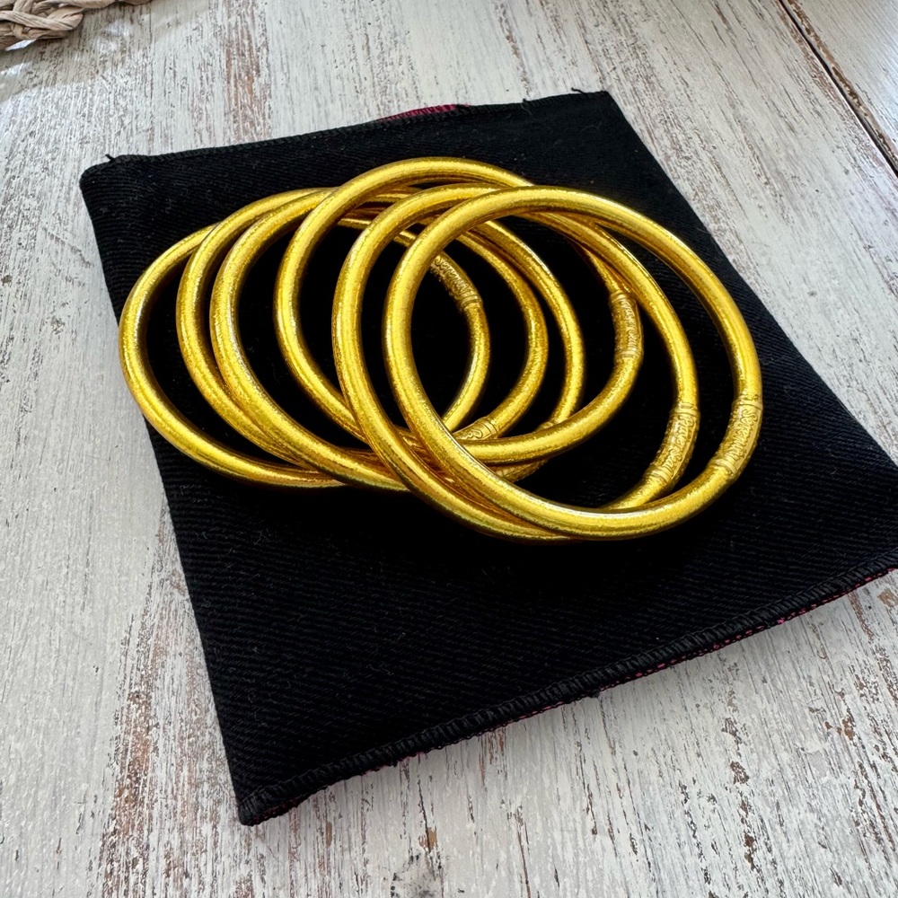 Budhagirl Gold Bangles Set